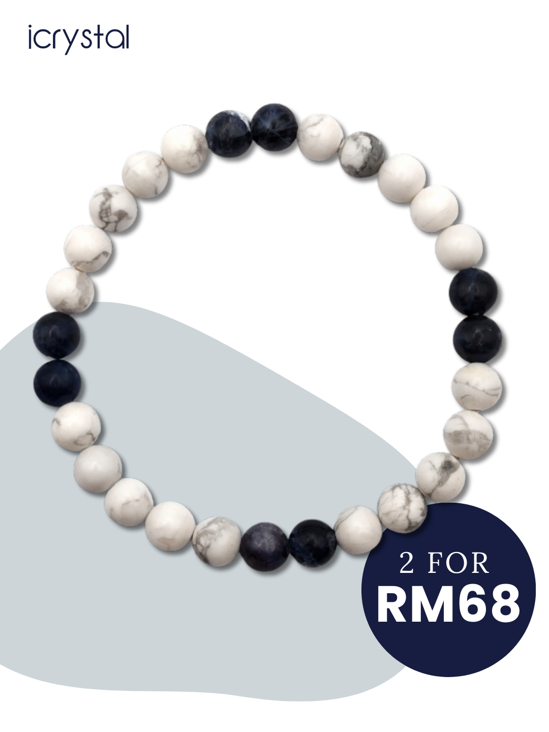 Howlite + Sodalite Bracelet