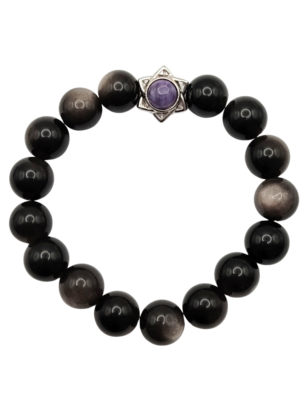 【Limited Edition 】Silver Obsidian + Charoite