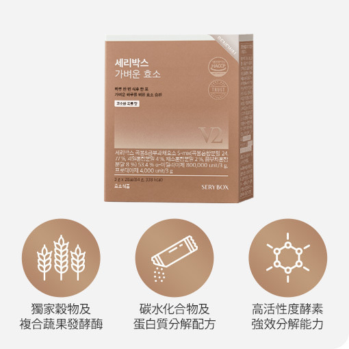 【輕食酵素】SERYBOX 穀物味即食酵素粉 | 高速消化+防止囤積 | 28包裝 | 台灣出貨