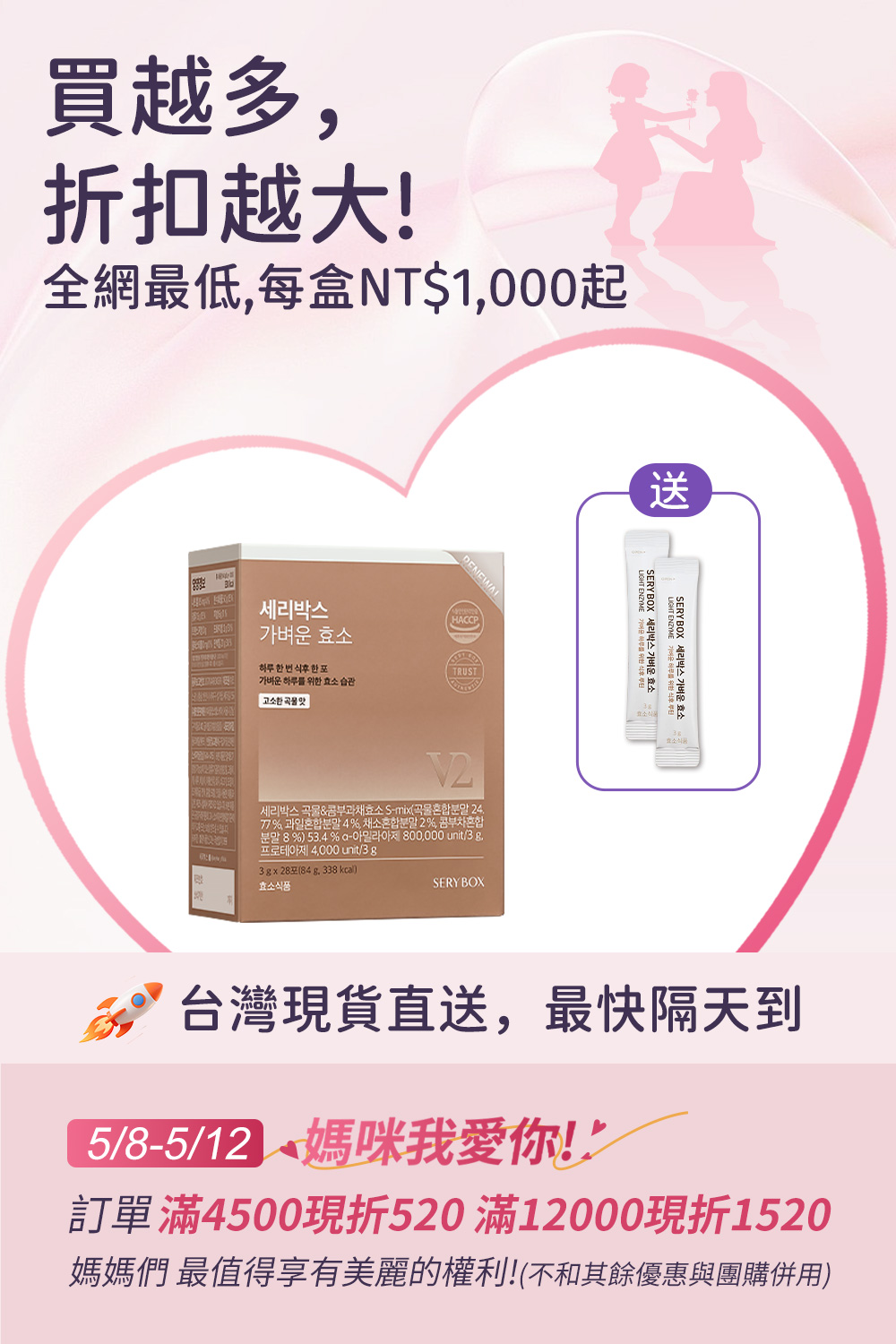 ⚡️快閃優惠⚡【輕食酵素】SERYBOX 穀物味即食酵素粉 | 高速消化+防止囤積 | 28包裝 | 台灣出貨