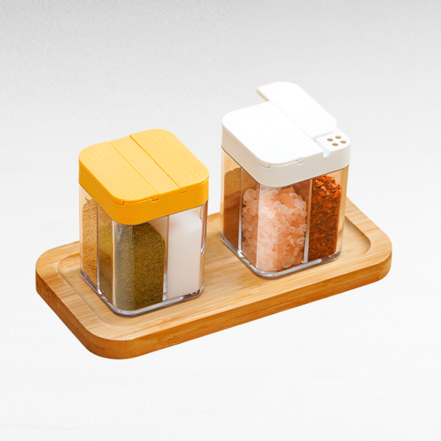 防潮四格一體調味罐子