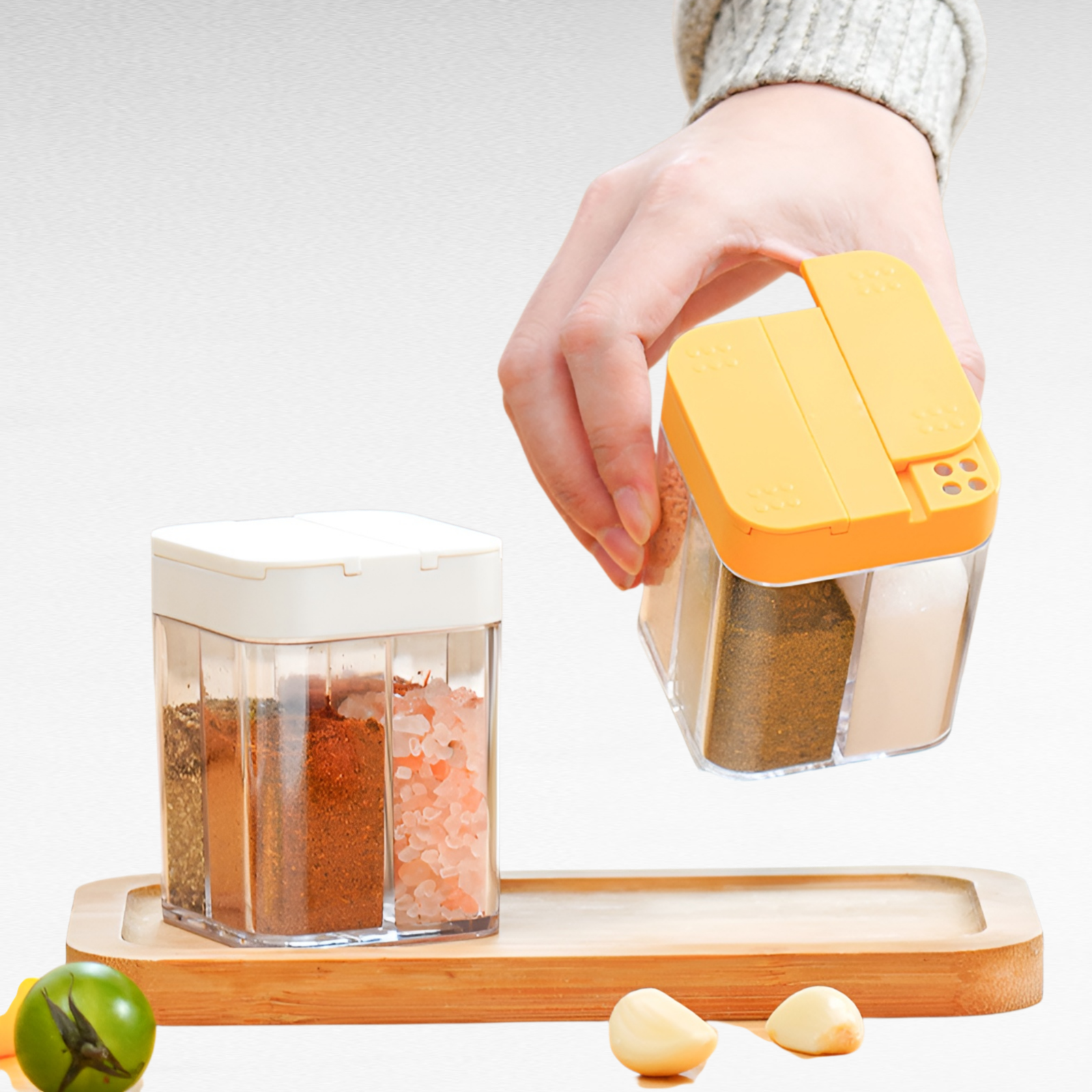 防潮四格一體調味罐子