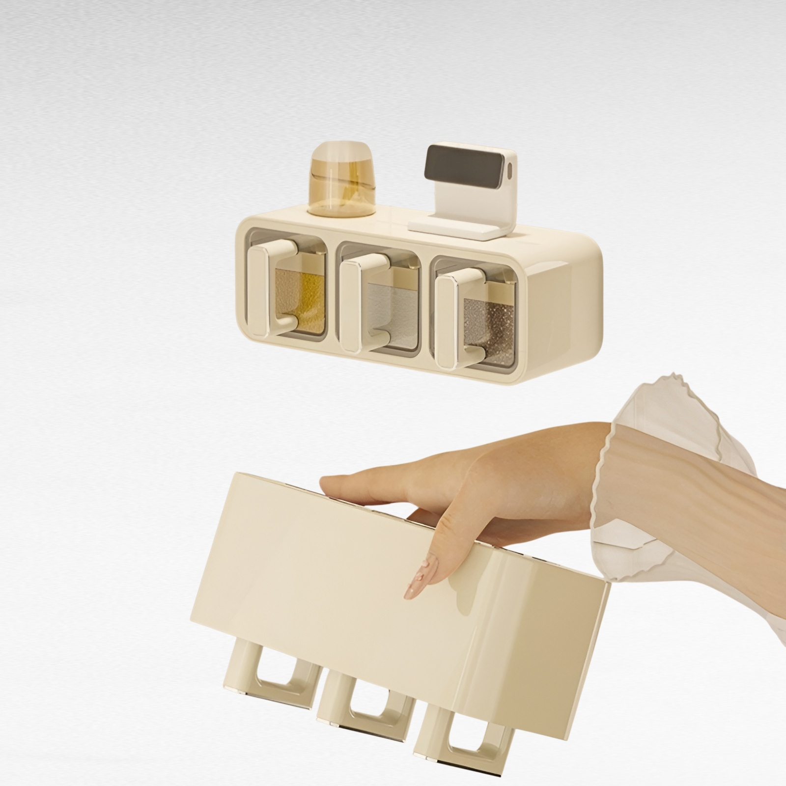 壁掛廚房鹽味精調料盒