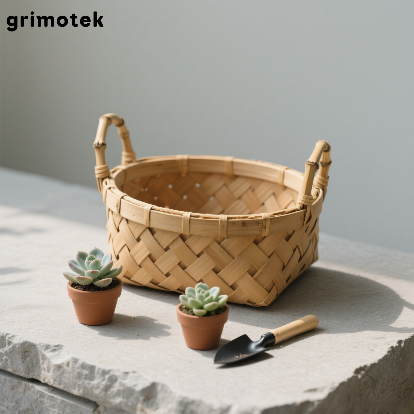 ตะกร้าไม้ไผ่สำหรับทำสวน