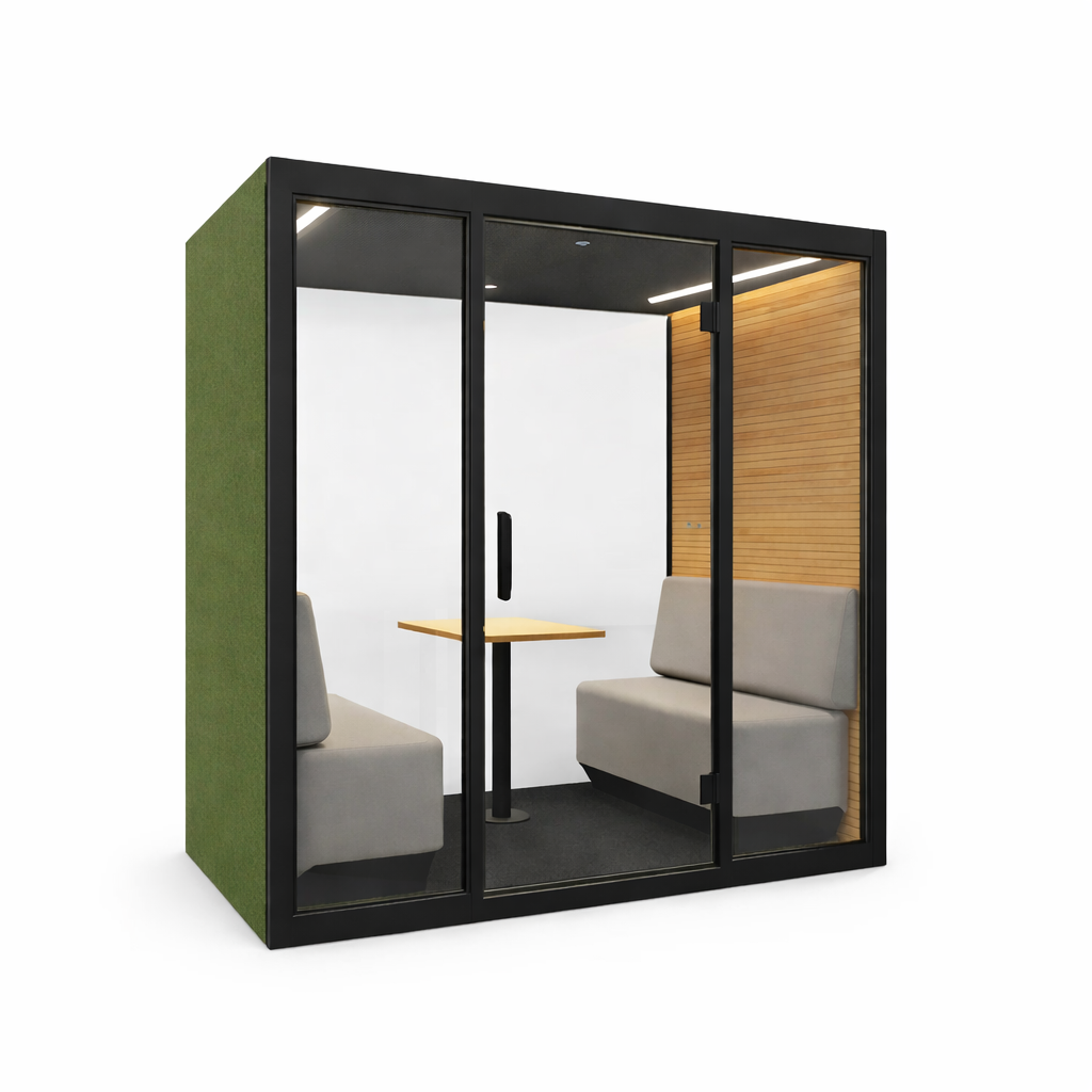 TEAM Pod - Office Tele-Booth | Office Phone Booth - For 2 - 4 Seater (Kindly contact us before order)-SUPREME OFFICE FURNITURE SYSTEM SDN BHD