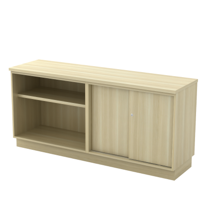 Open Shelf + Sliding Door Low Cabinet - 750H mm (EX)
