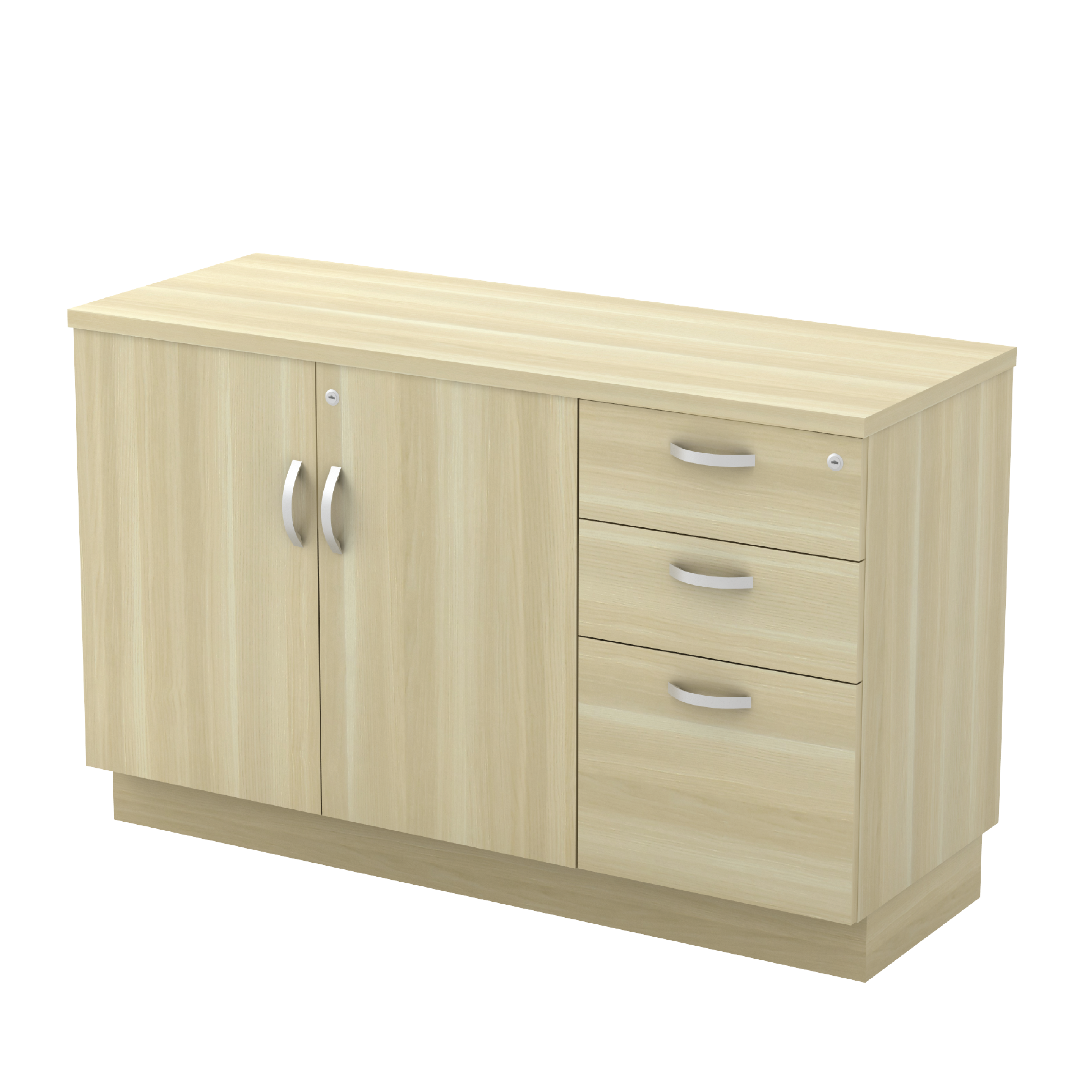 Swinging Door + Fixed Pedestal 2D1F Cabinet - 750H mm (EX)