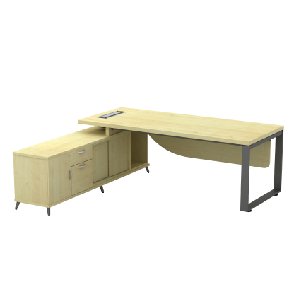 Director Table Set with Side Cabinet (SQ)