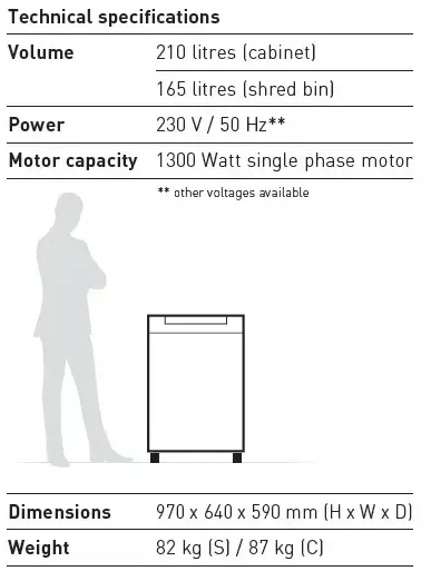 EBA 3140C Paper Shredder (4x40mm- Cross Cut)