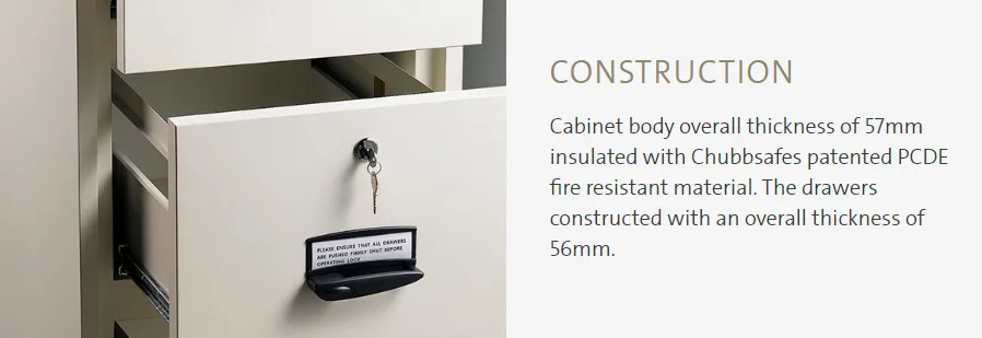 Chubbsafes RPF 5000 Series - 4 Drawer safe (kindly contact us before ordering)