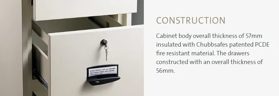 Chubbsafes RPF 5000 Series - 4 Drawer safe (kindly contact us before ordering)