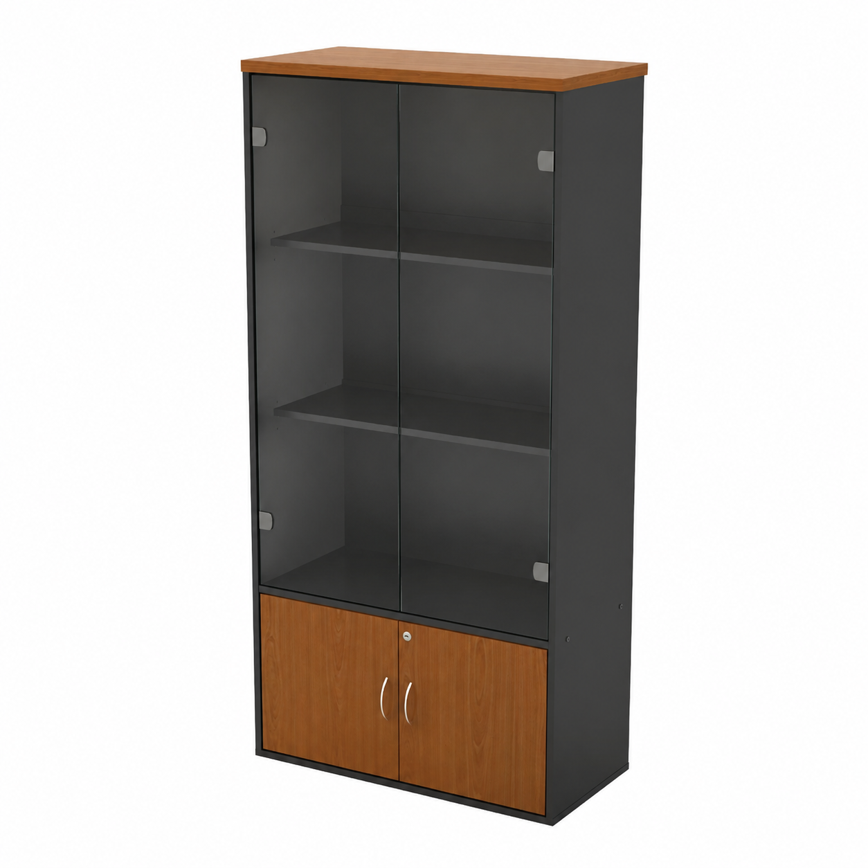 Semi-Swinging Door Medium Height Cabinet with Glass Door (G)