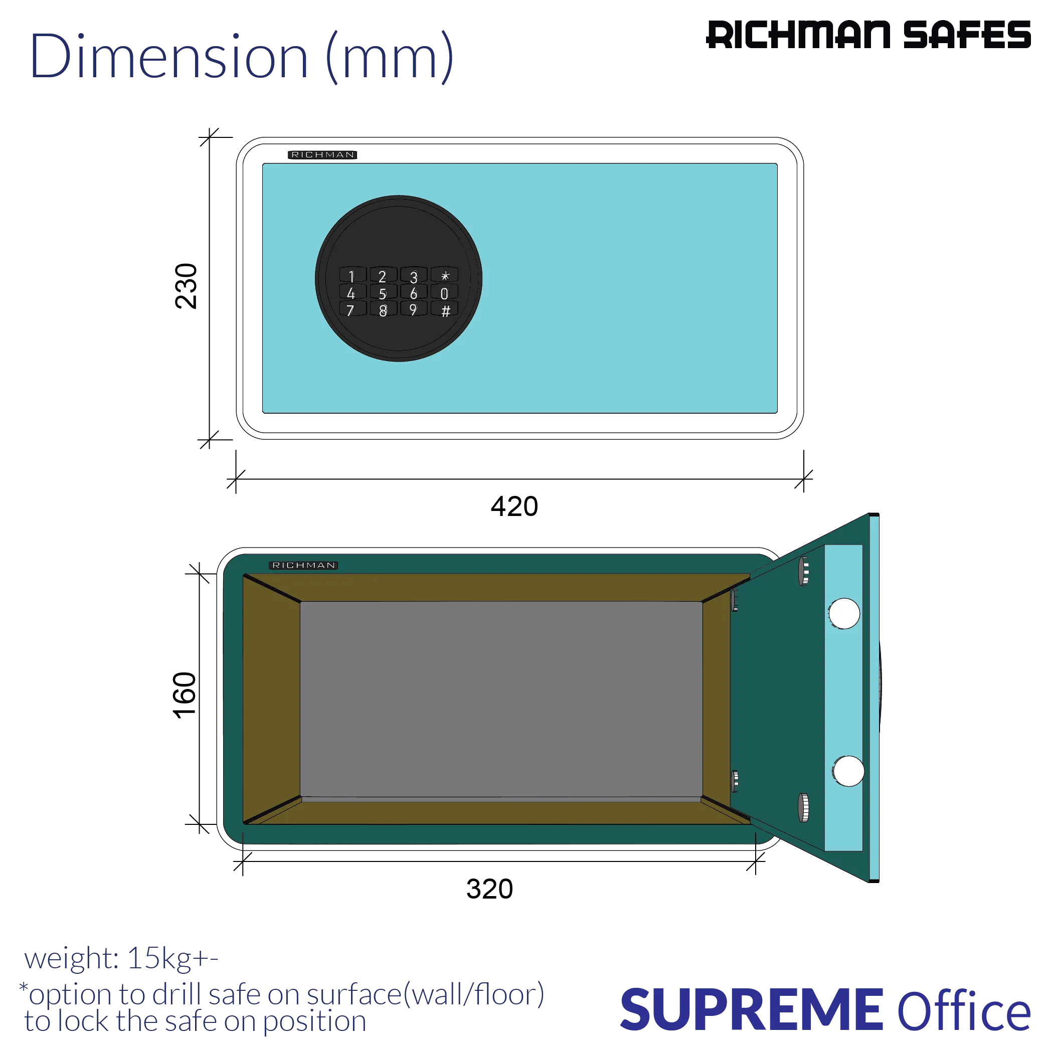 RICHMAN Home/Hotel Safe (kindly contact us before ordering)