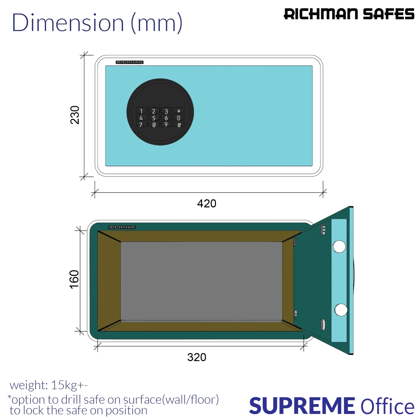 RICHMAN Home/Hotel Safe (kindly contact us before ordering)