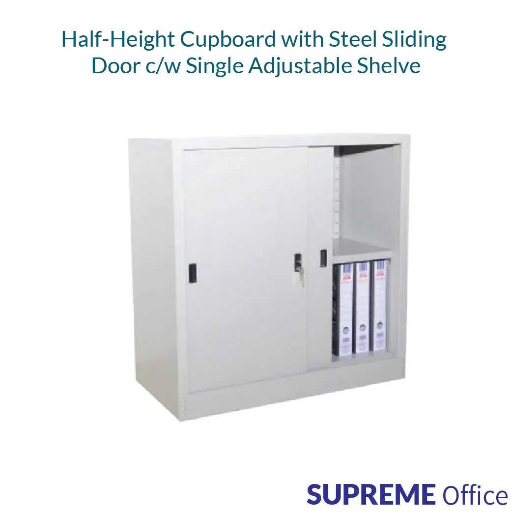 Half Height Steel Cabinet with Steel Sliding Door