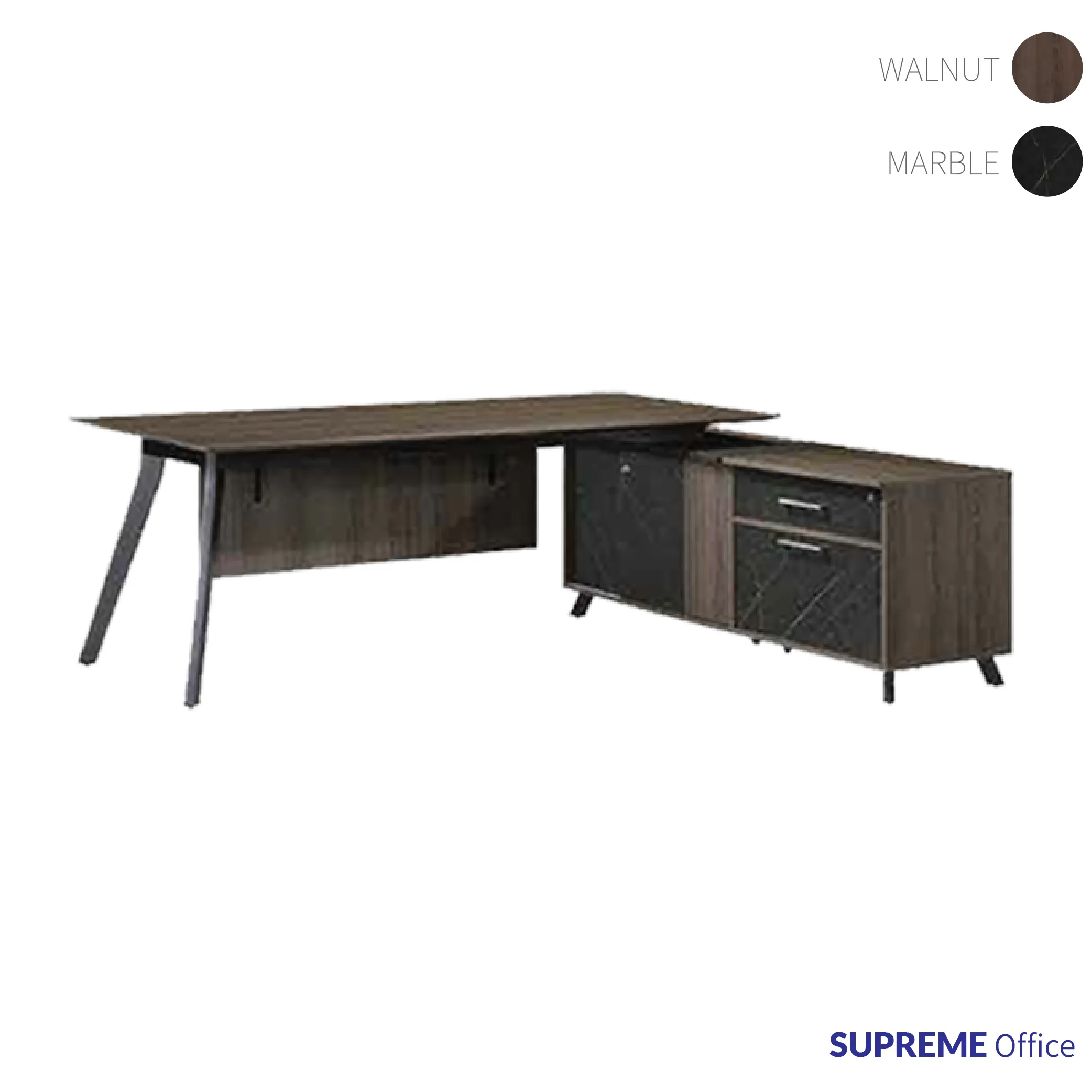 PIX9 Director Table with Side Cabinet