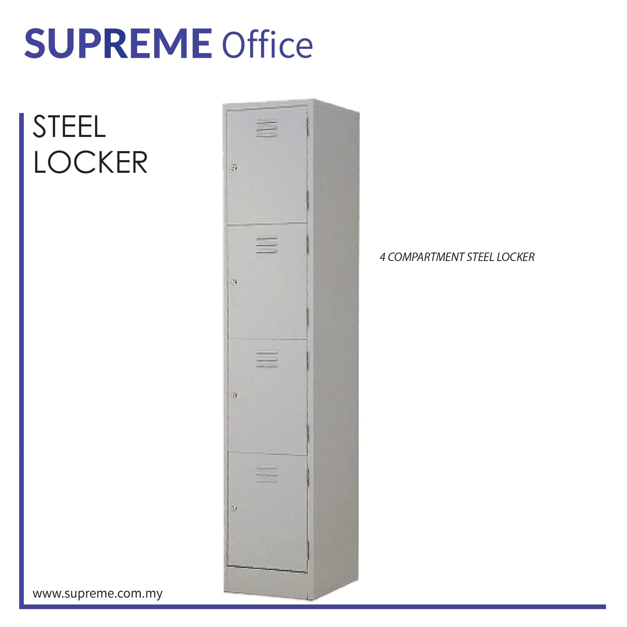 4 Compartment Steel Locker (Four)