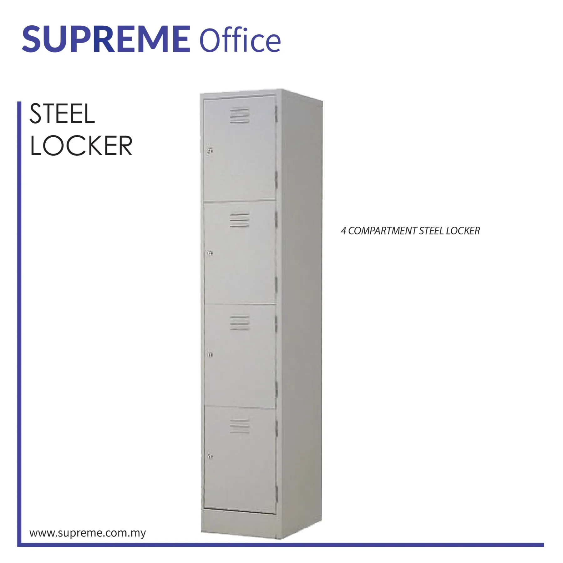 4 Compartment Steel Locker (Four)