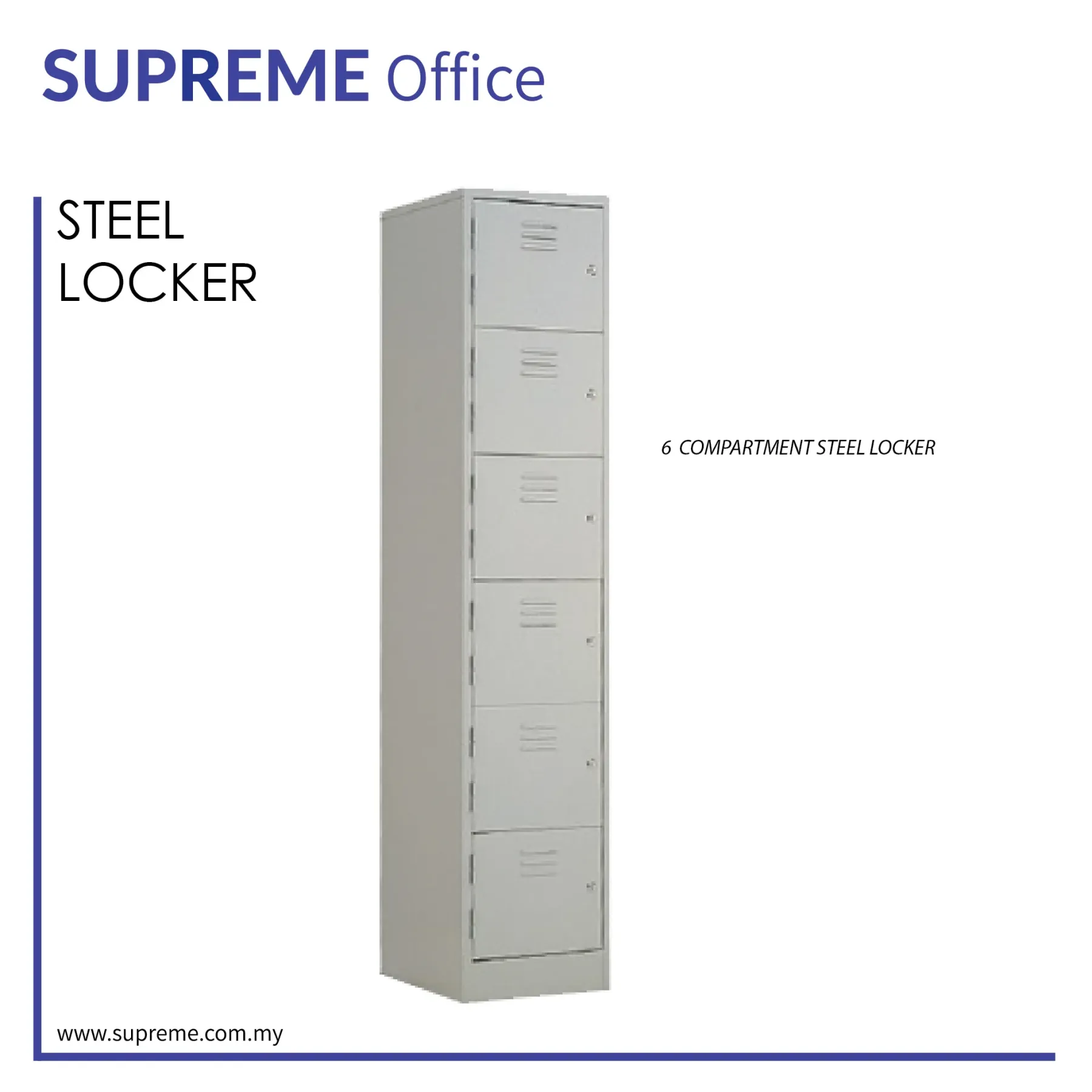 6 Compartment Steel Locker (six)