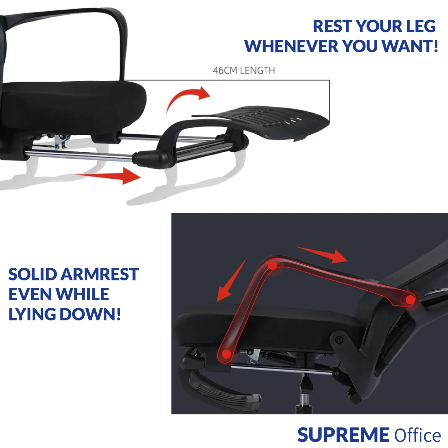 Eazy High Back Chair with Foot Rest Panel