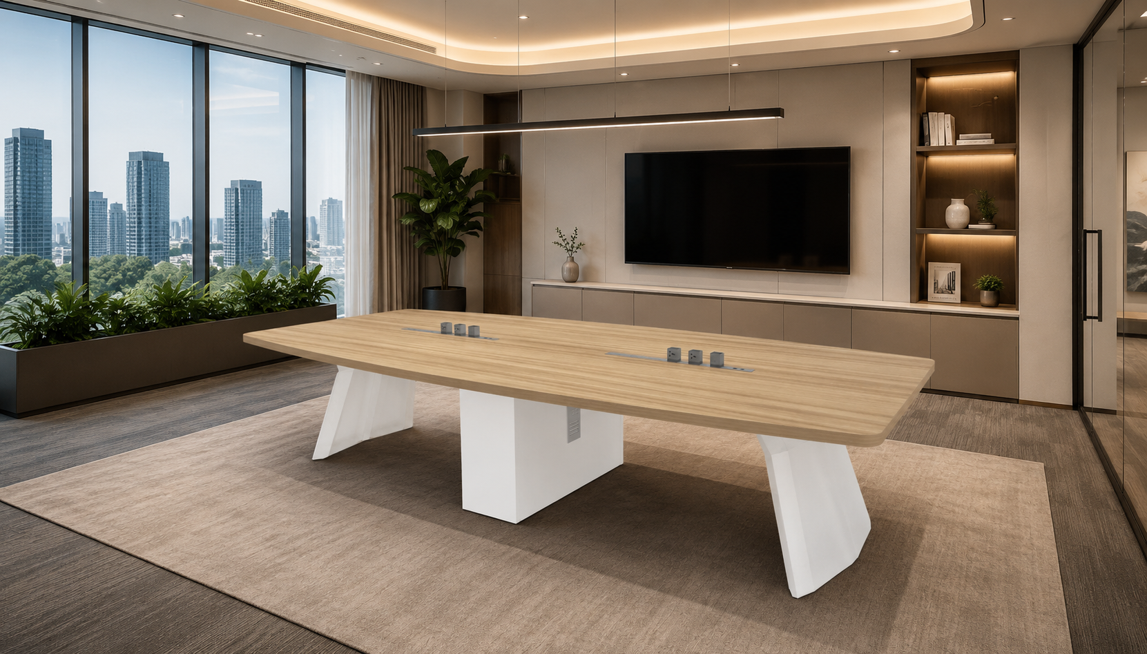 TENSOR Rectangular Conference Table - 4800W x 1500/1200D mm