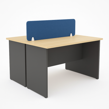 2 Seater Workstation with Fabric Partition (G)