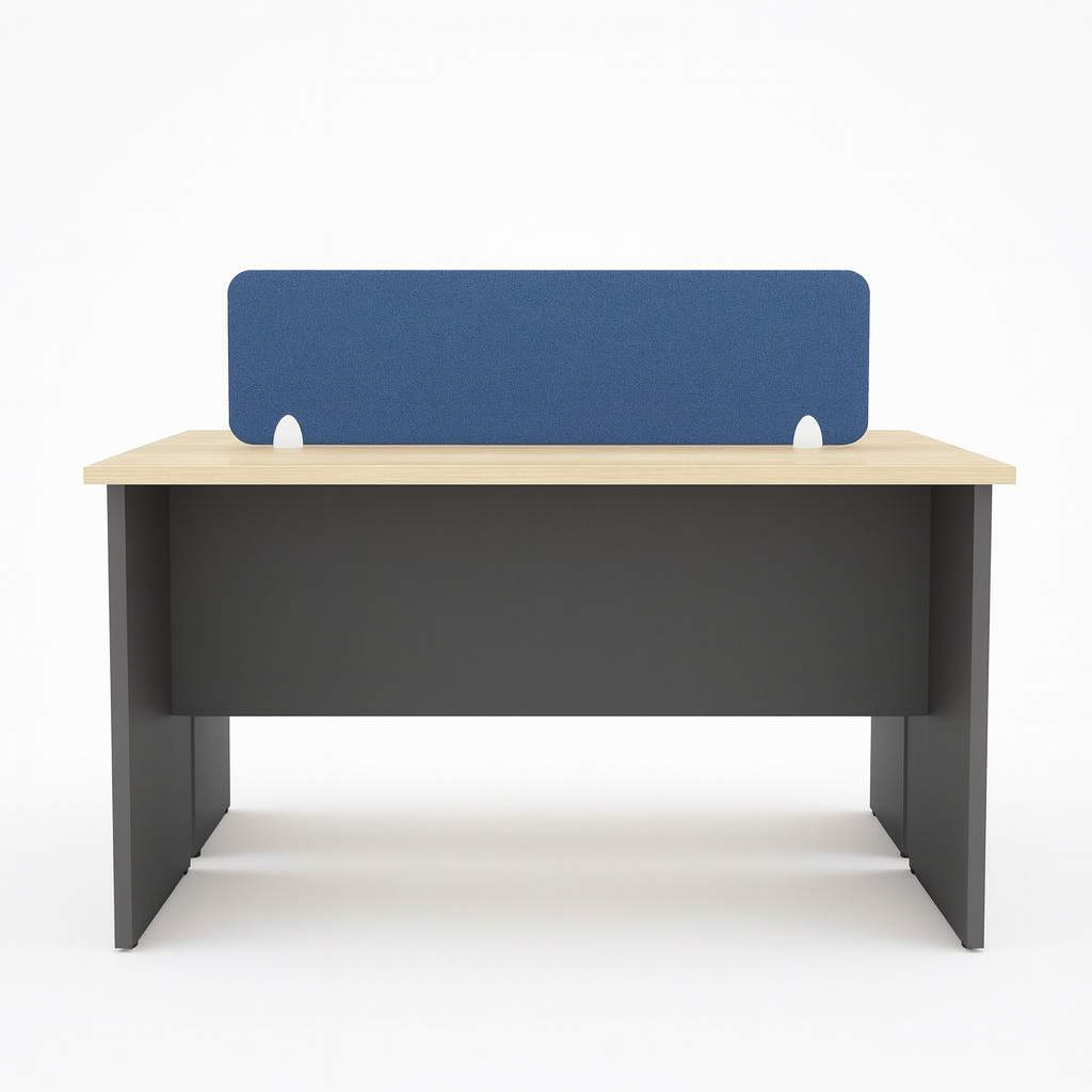 2 Seater Workstation with Fabric Partition (G)
