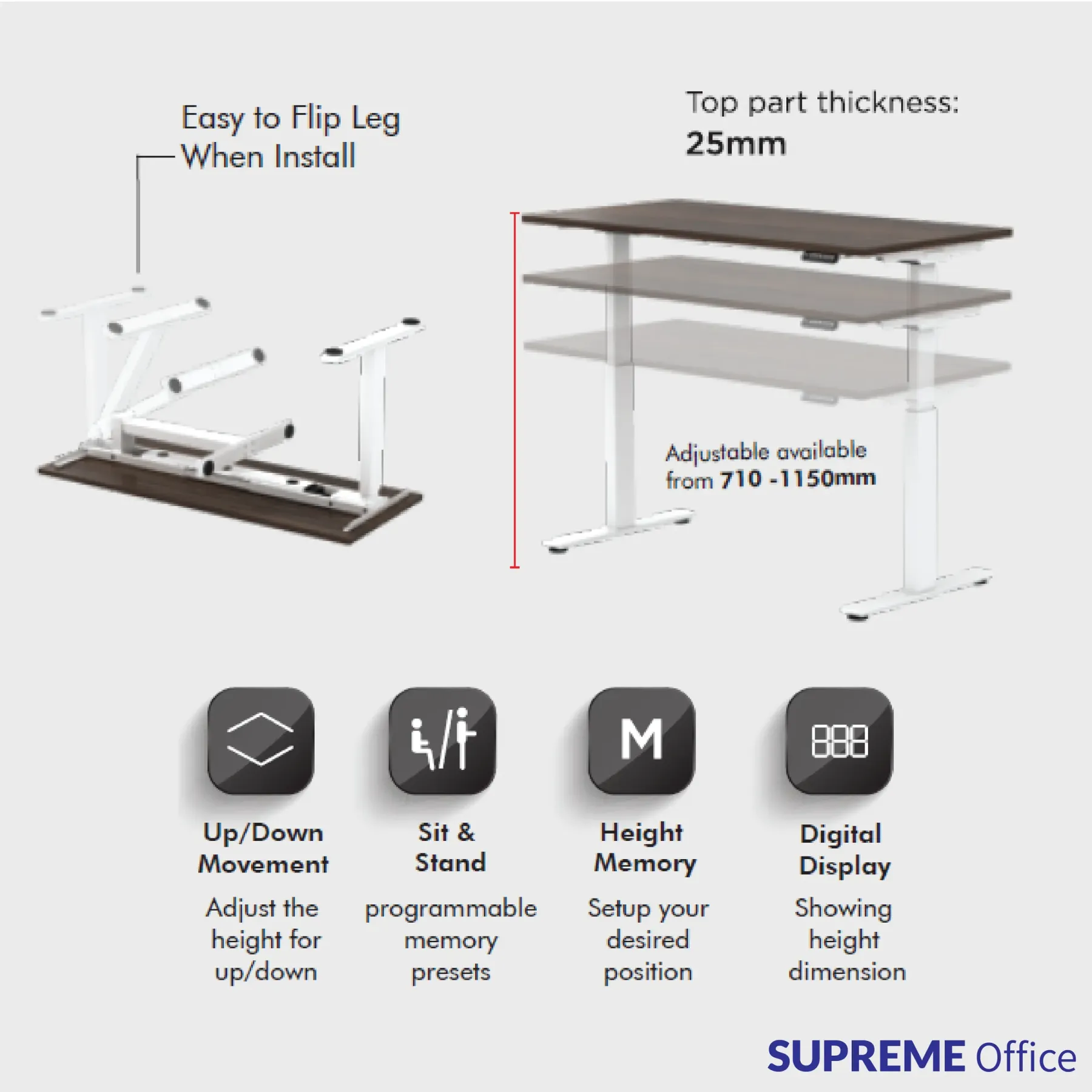 Standing Desk (Height Adjustable Table)