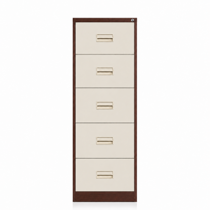 5 Drawer Filing Cabinet with Recess Handle c/w Ball Bearing Slide