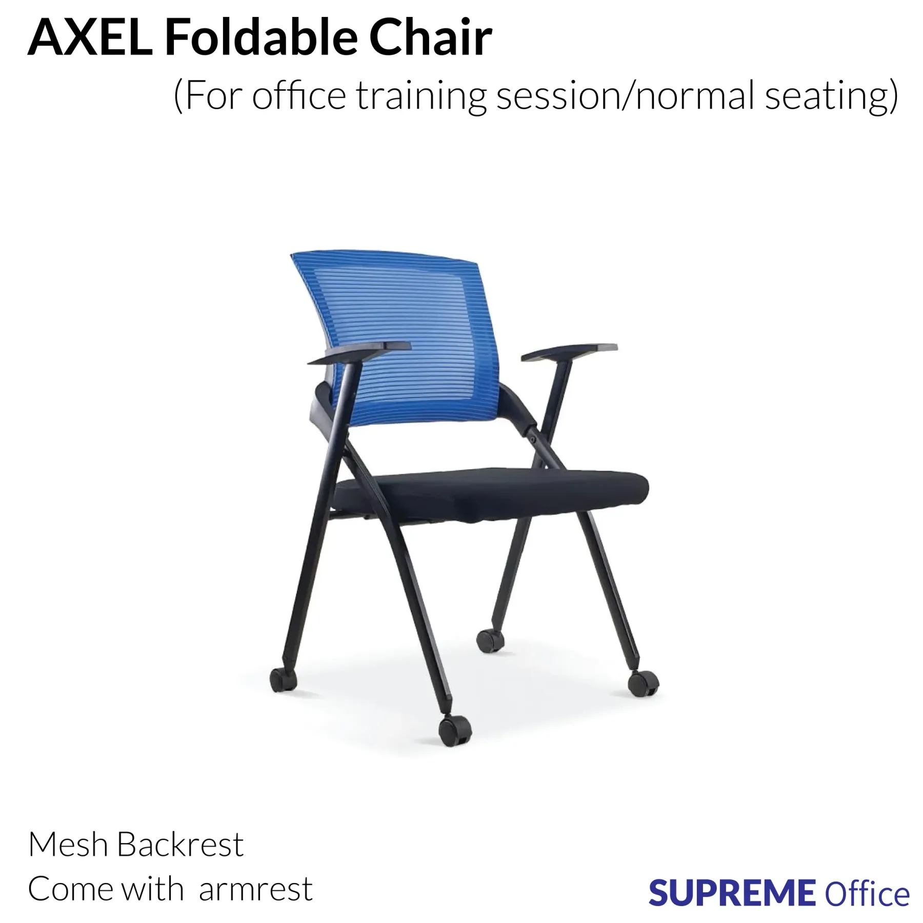 Axel Training Chair with Mesh Backrest (with armrest)