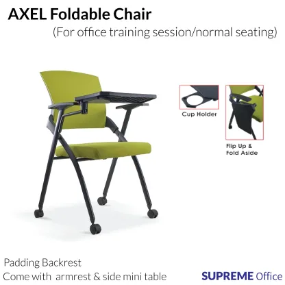 Axel Training Chair with Padding Backrest (With Armrest+Foldable Table)