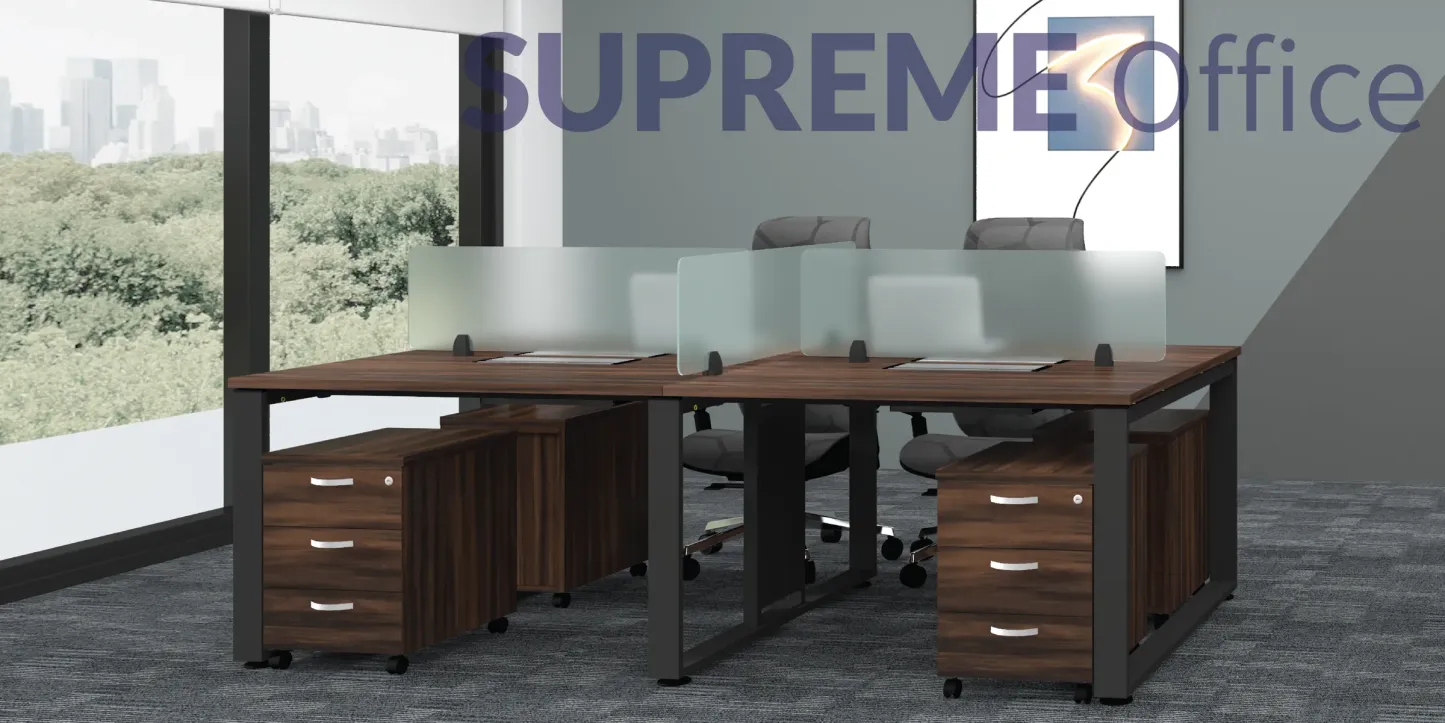 4 Seater Workstation with Mobile Pedestal (Kindly contact us to order)