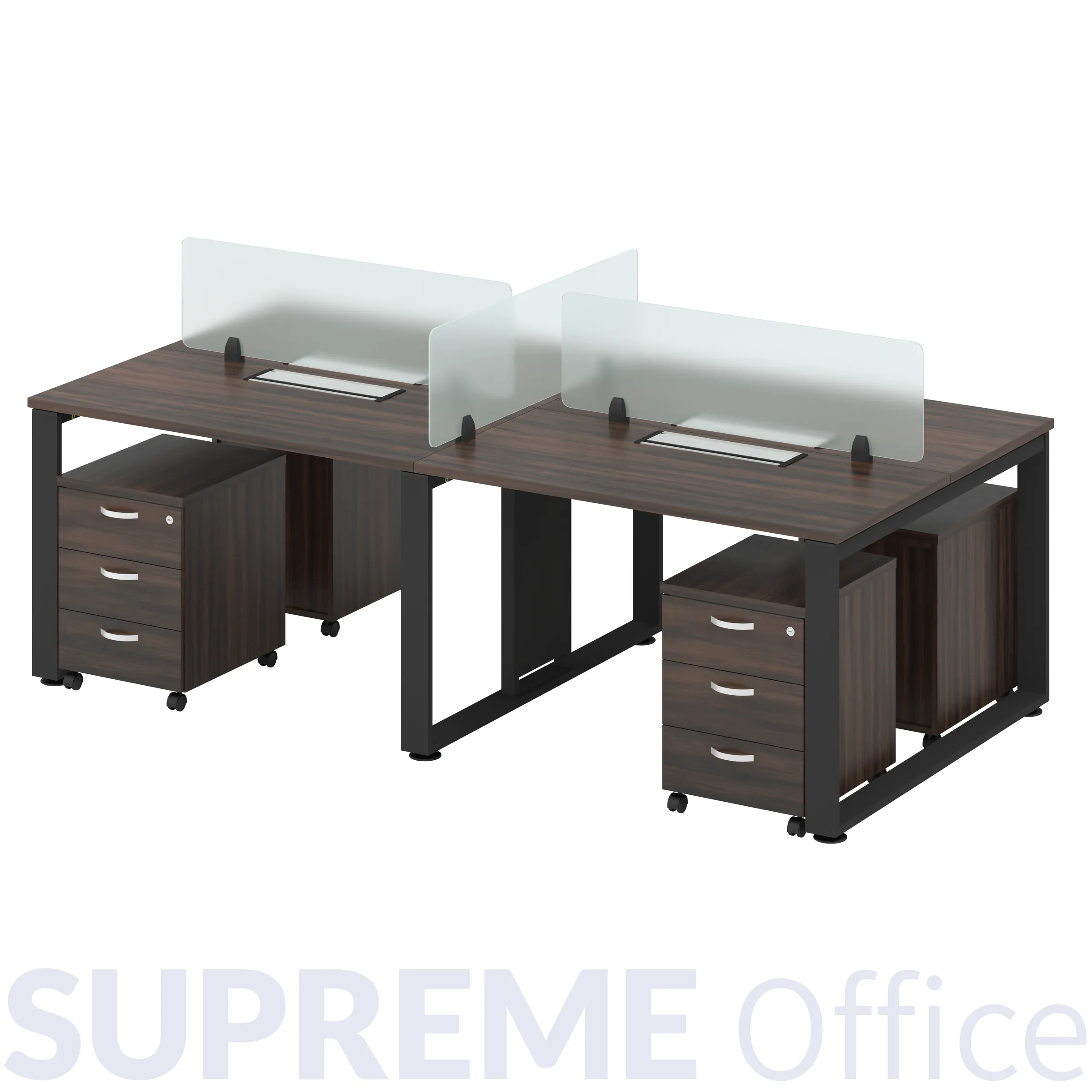 4 Seater Workstation with Mobile Pedestal (Kindly contact us to order)