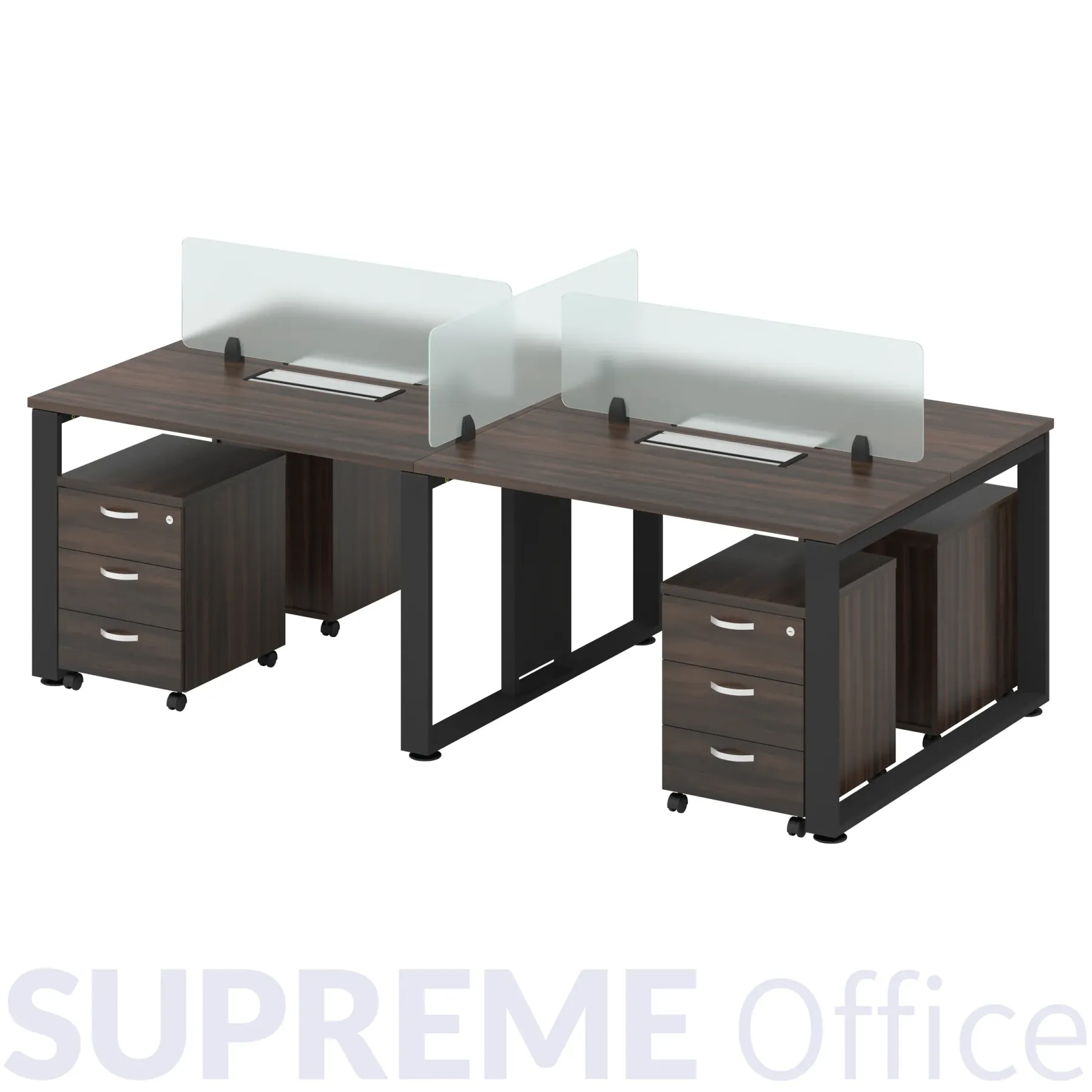 4 Seater Workstation with Mobile Pedestal (Kindly contact us to order)
