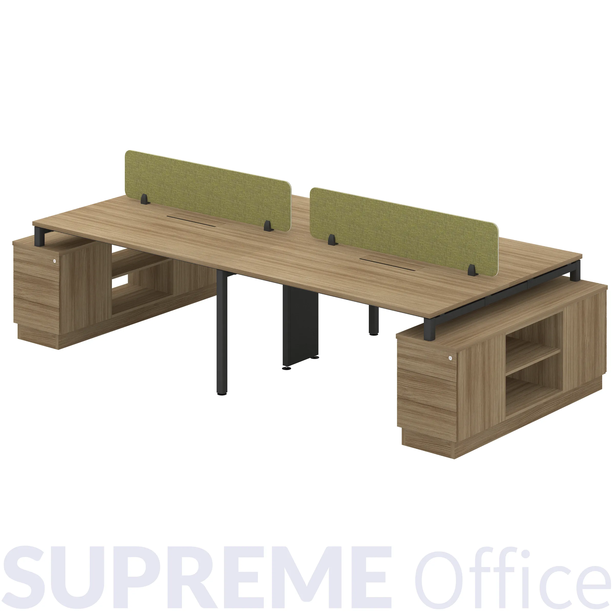 4 Seater Workstation - with Side Cabinet (Kindly contact us to order)