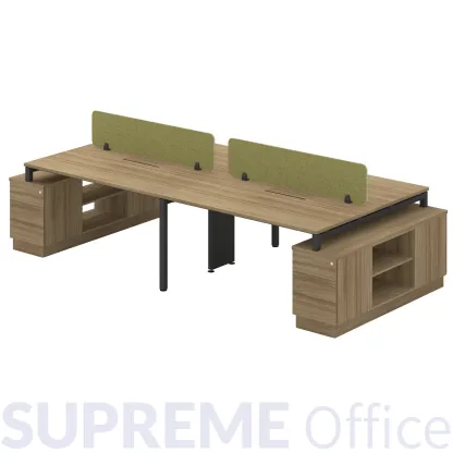 4 Seater Workstation - with Side Cabinet (Kindly contact us to order)