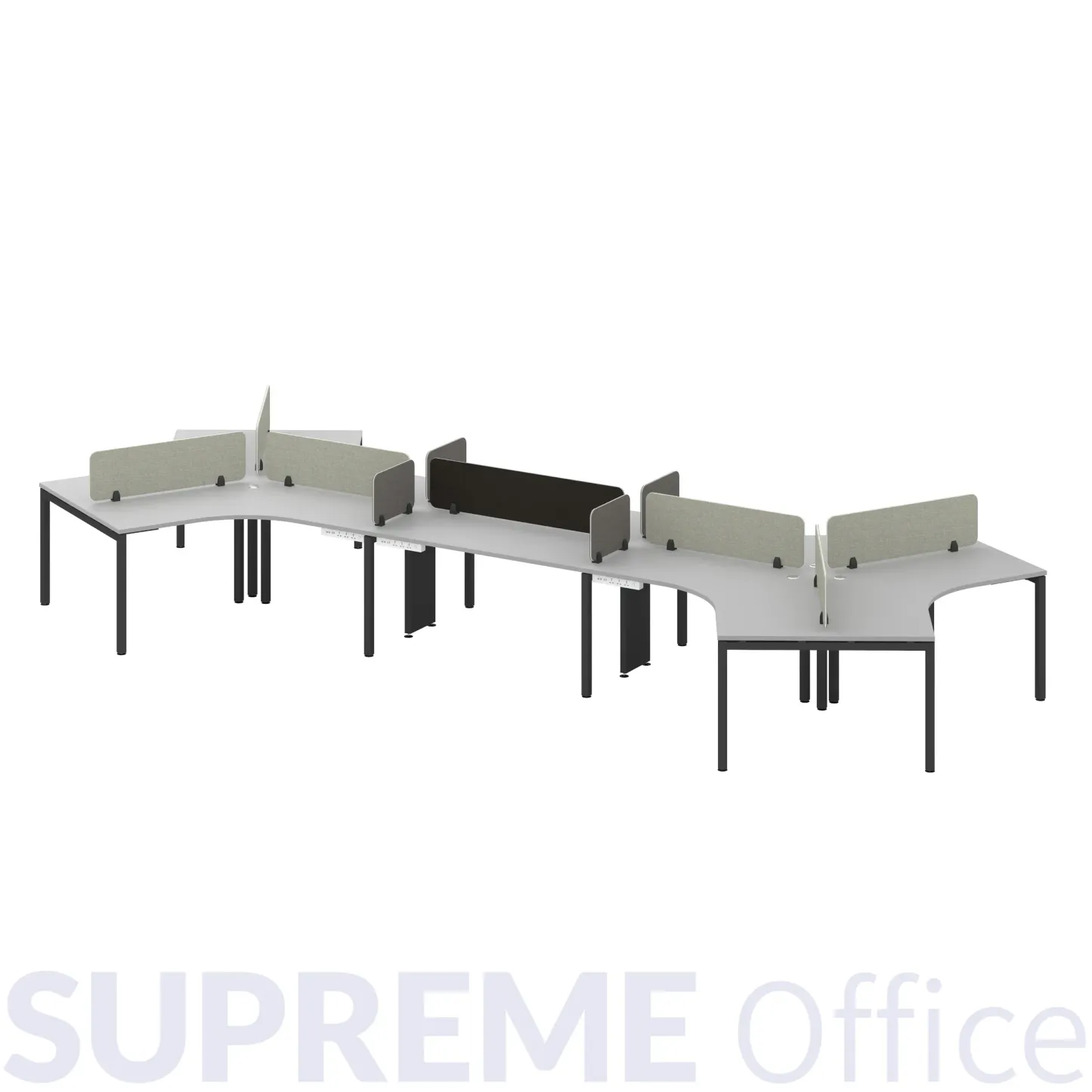 8 Seater Workstation with Fabric Partition (Kindly contact us to order)