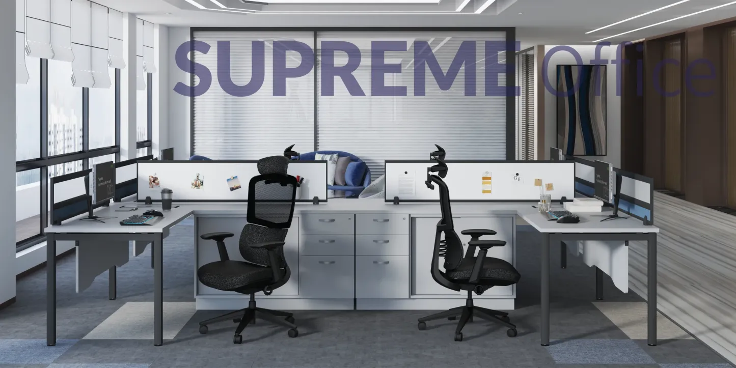 2 Seater Workstation with Side Cabinet (Kindly contact us to order)