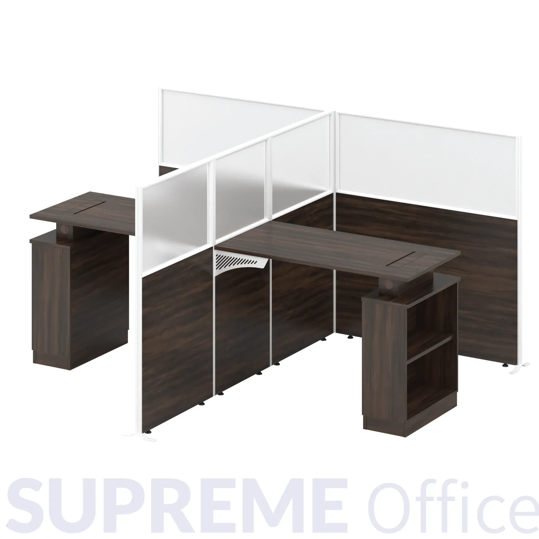 2 Seater Collaboration Cubicle with Medium Height Standing Partition (Kindly contact us to order)