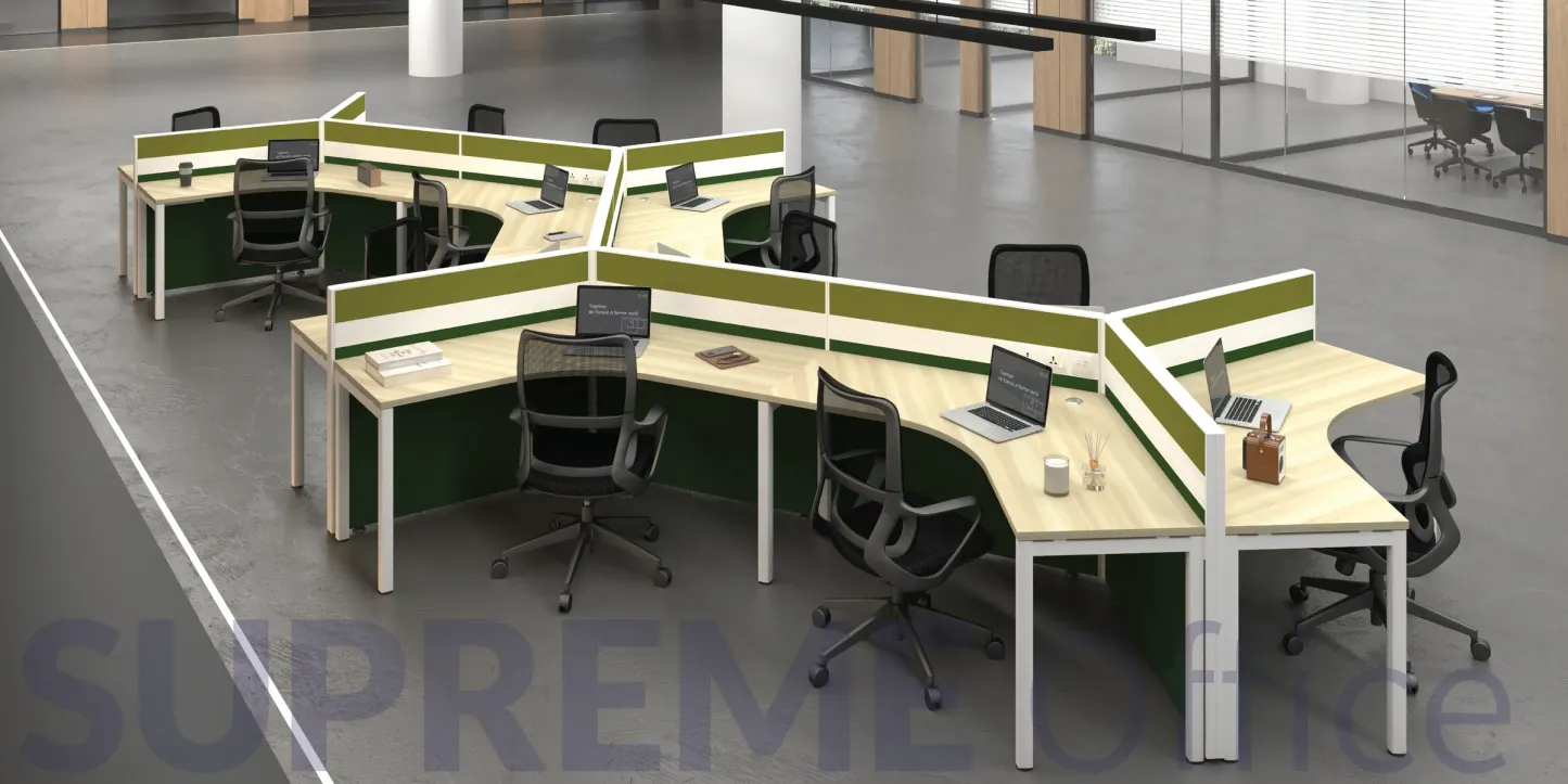 12 Seater Workstation with Standing Partition (Kindly contact us to order)