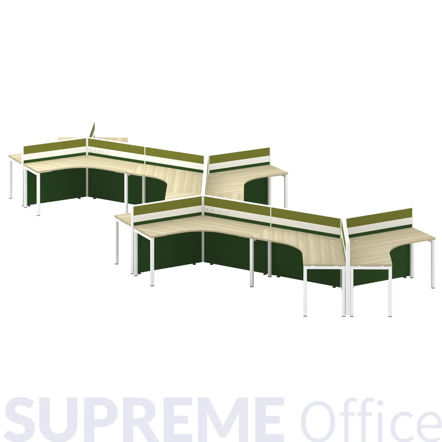 12 Seater Workstation with Standing Partition (Kindly contact us to order)