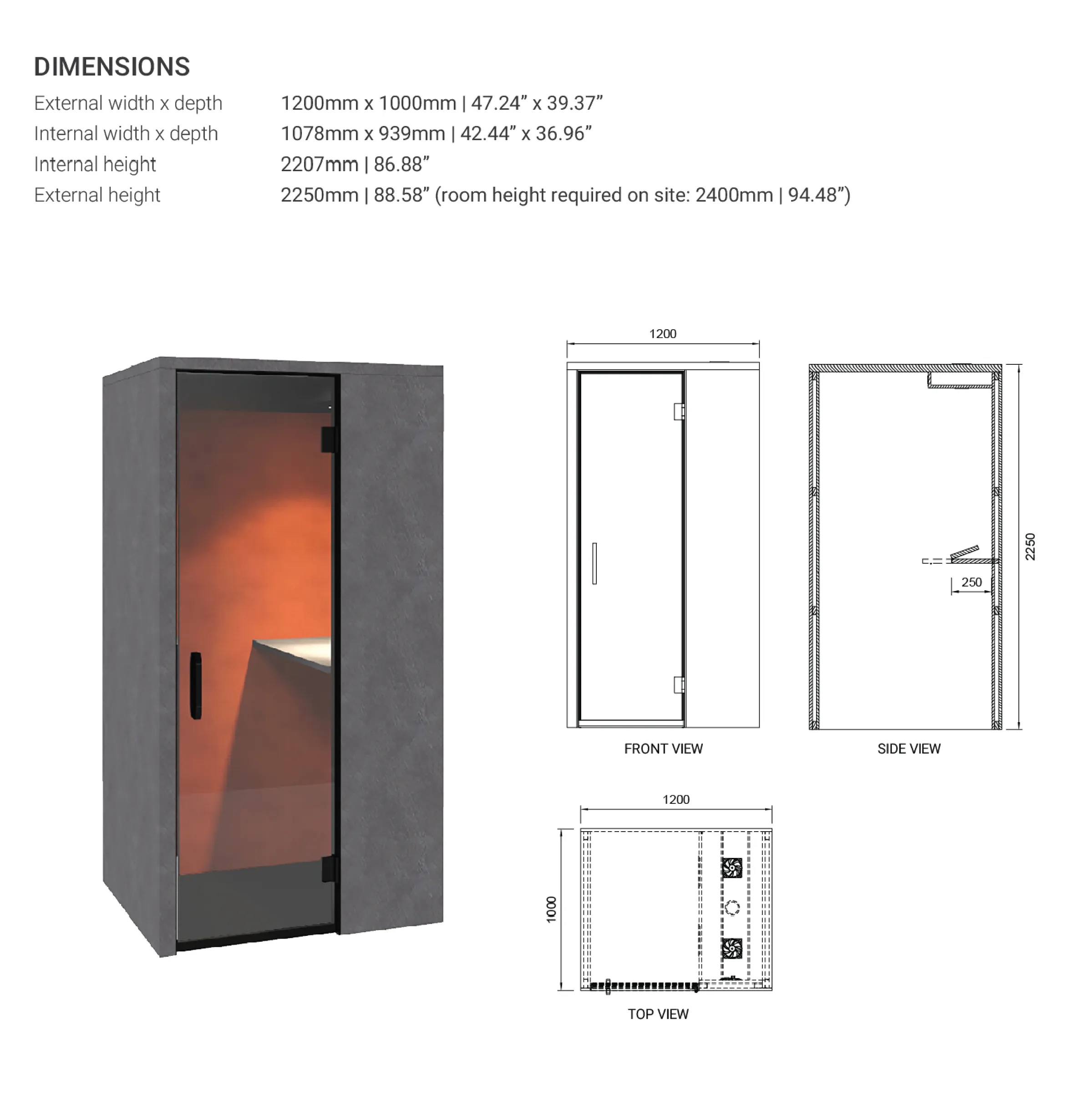 Office Phone Booth Pod - 1 seater (kindly contact us before ordering)