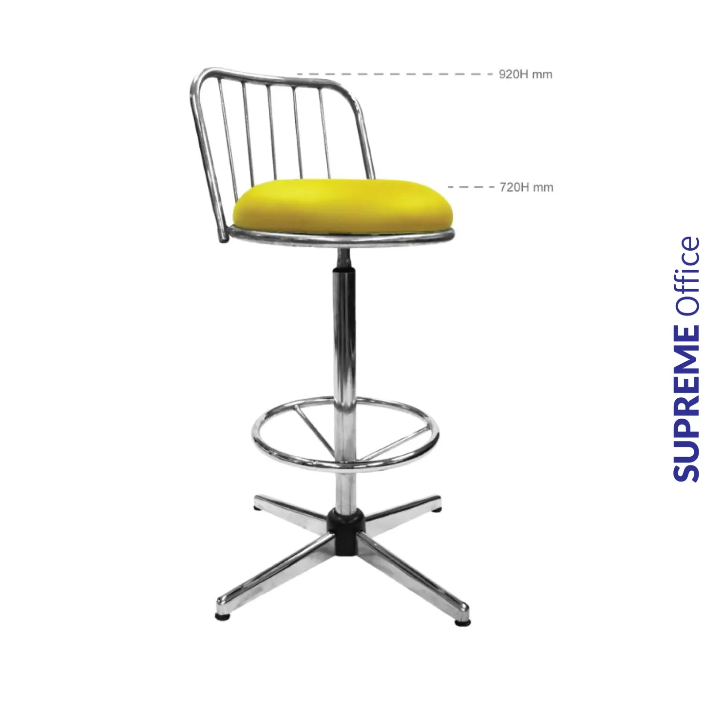 HIGH BARSTOOL WITH BACKREST