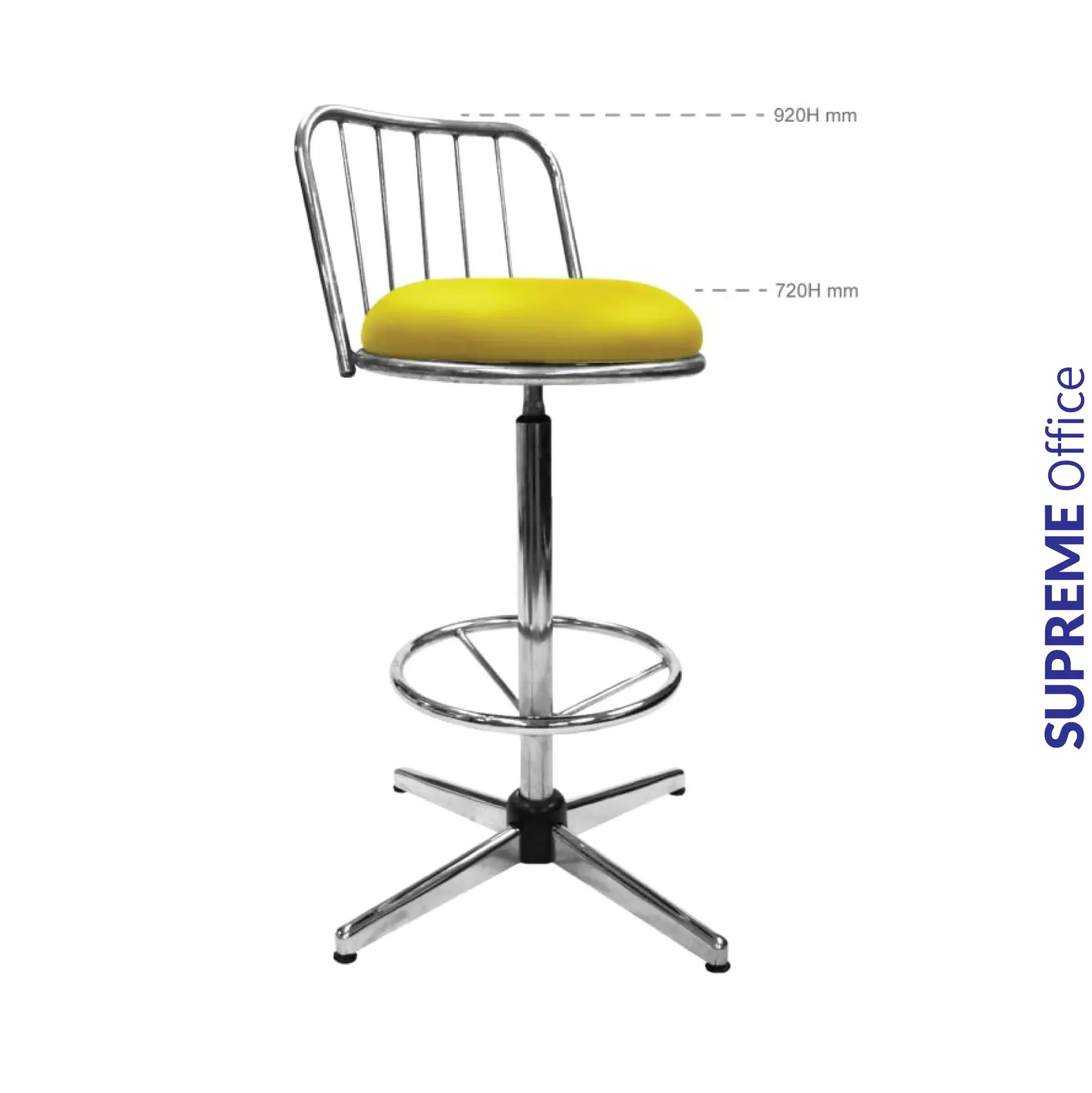 HIGH BARSTOOL WITH BACKREST