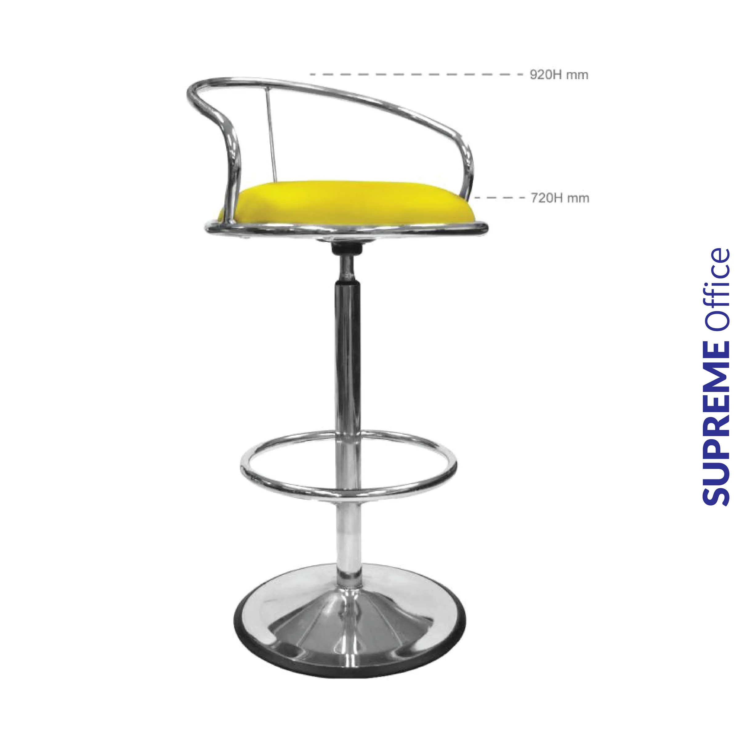 HIGH BARSTOOL WITH BACKREST (v2)