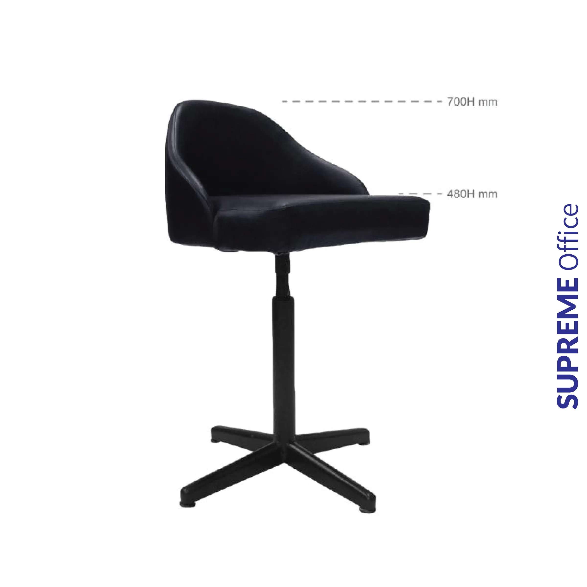 LOW BARSTOOL WITH BACKREST (807)