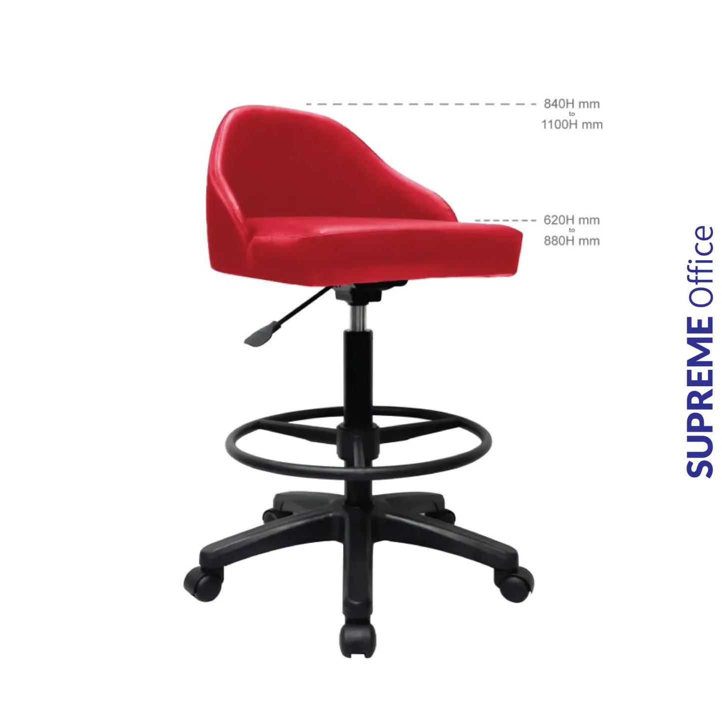 HIGH BARSTOOL WITH GASLIFT + Footring (810)