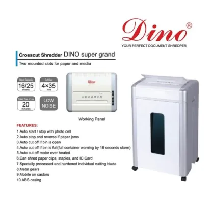 DINO SUPER GRAND Paper Shredder (Cross Cut)