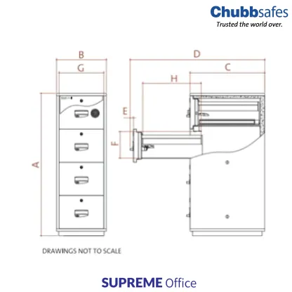 Chubbsafes RPF 5000 Series - 4 Drawer safe (kindly contact us before ordering)