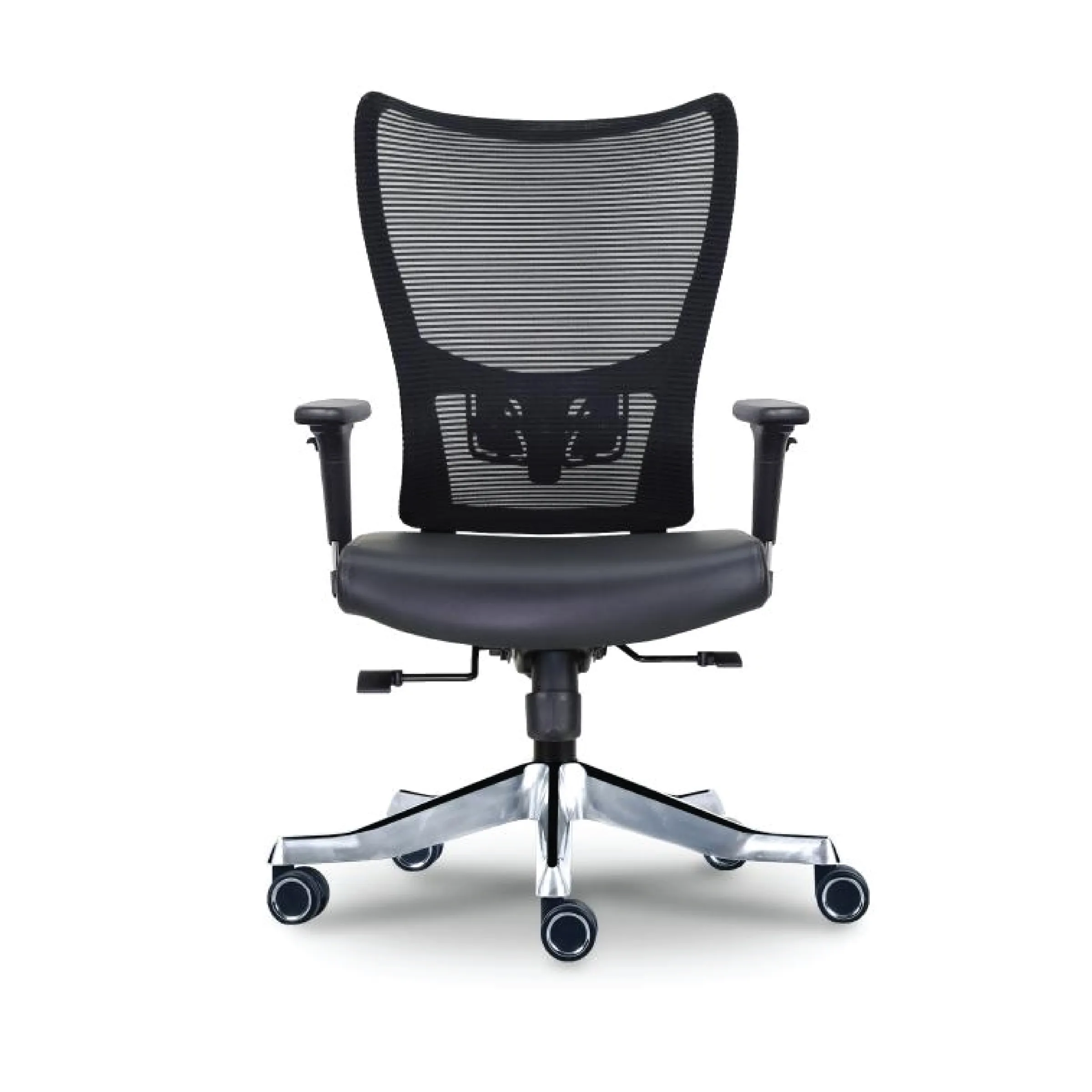 CUR2 Mesh Medium Back Chair -with aluminium legs